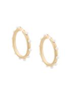 Irene Neuwirth Pearl Embellished Hoop Earrings - Yellow