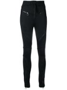 Versace Jeans Zip-detail Biker Leggings - Black