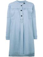 Isabel Marant Étoile Button-top Denim Shirt Dress, Women's, Size: 40, Blue, Cotton/elastodiene