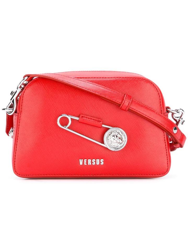 Versus Lion Pin Crossbody Bag, Women's, Red