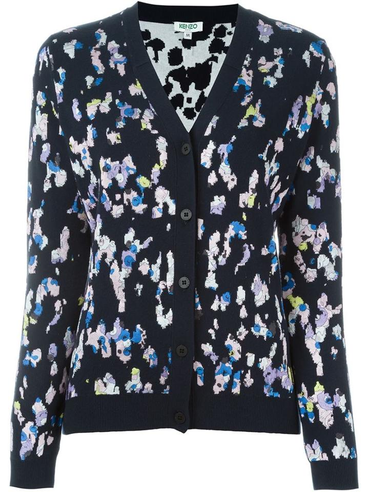 Kenzo Moonmap Cardigan, Women's, Size: Xl, Pink/purple, Polyester/viscose