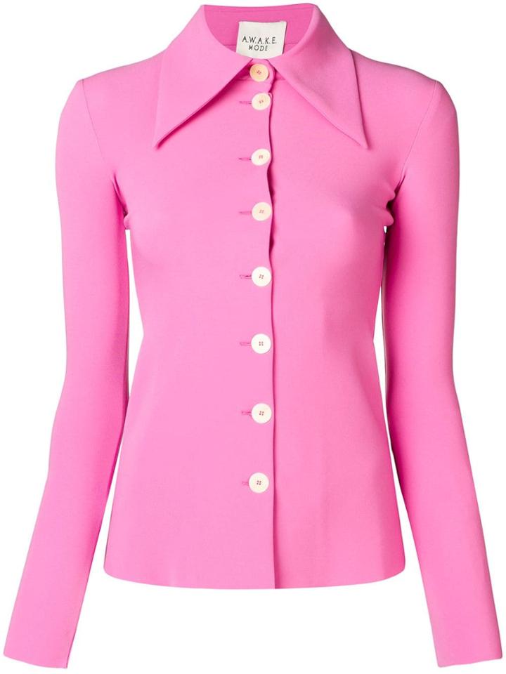 A.w.a.k.e. Pointed Collar Shirt - Pink