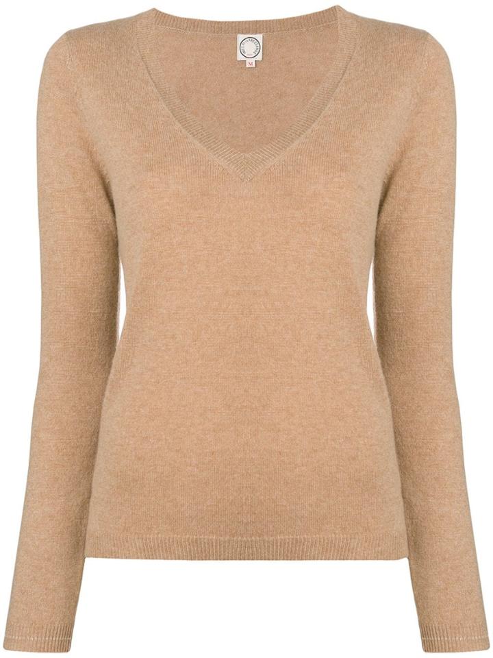 Ines De La Fressange Cashmere V-neck Sweater - Neutrals
