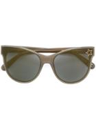 Stella Mccartney Eyewear Star Embellished Cat-eye Sunglasses - Brown