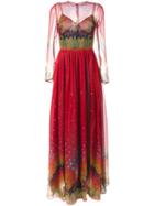 Valentino 'volcano' Evening Dress, Women's, Size: 38, Red, Silk