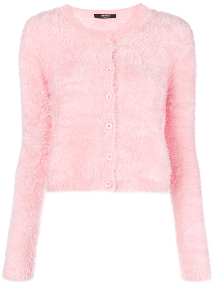 Twin-set Teddy Cardigan - Pink & Purple