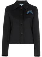 Prada Button-down Jersey Jacket - Black