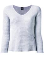 Lorena Antoniazzi - Boat Neck Sweatshirt - Women - Cotton/polyester - 42, Women's, Grey, Cotton/polyester