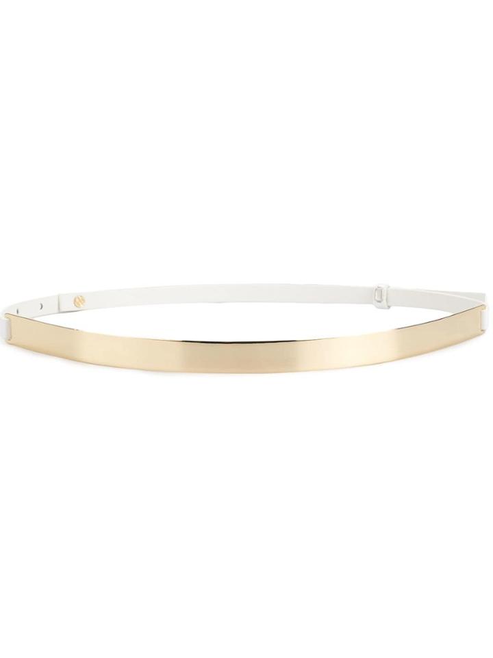 Comme Moi Thin Belt - White