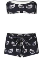 Adriana Degreas Hot Pants Bikini Set, Women's, Size: P, Black, Polyamide/spandex/elastane