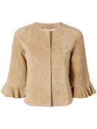Drome Frill Sleeve Jacket - Nude & Neutrals
