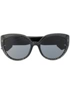 Dior Eyewear Classic Cat Eye Sunglasses - Black