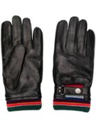 Paul Smith Stripe Detailed Driving Gloves - Black