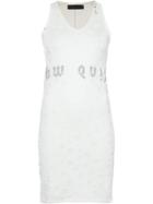 Barbara Bologna Words Fitted Dress - White