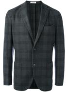 Boglioli Checked Blazer, Men's, Size: 52, Grey, Cupro/wool/cashmere