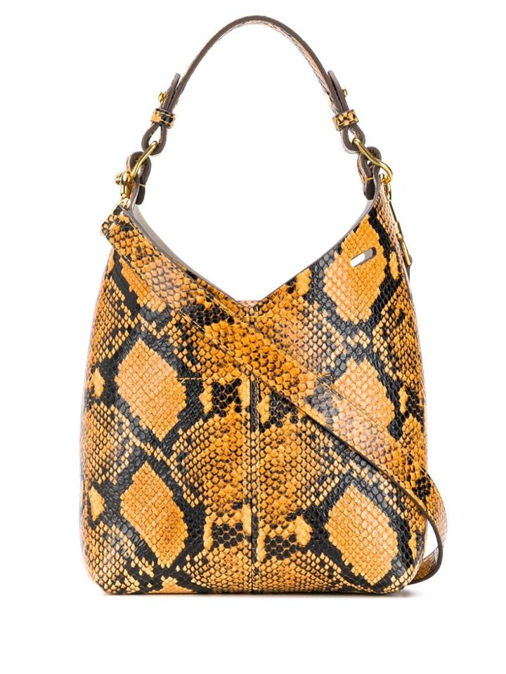 Anya Hindmarch Mini Python Print Build A Bag - Yellow