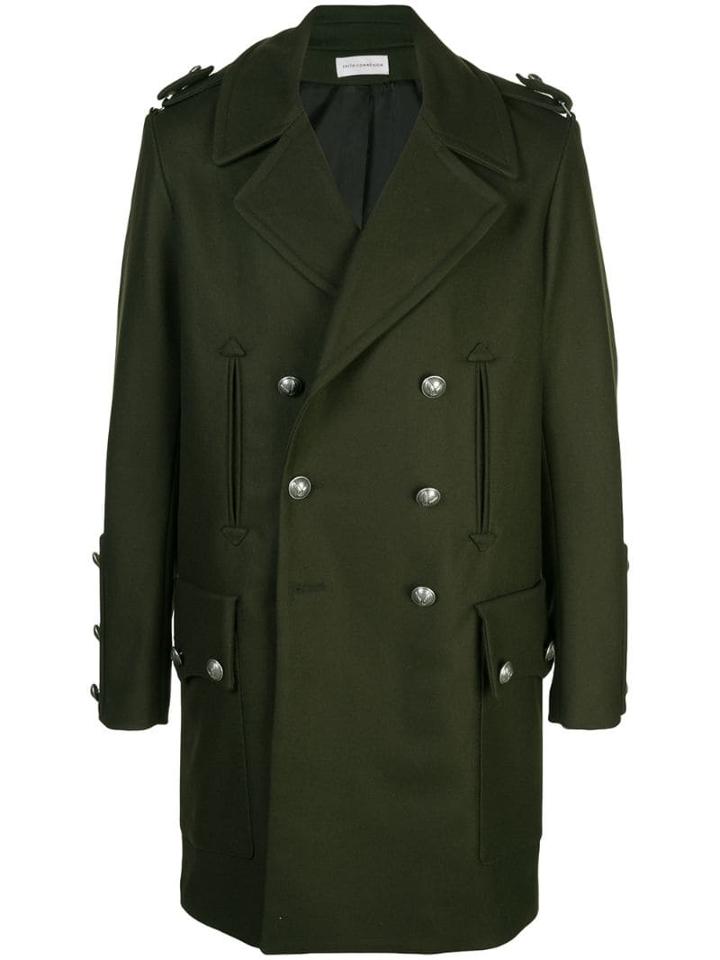 Faith Connexion Double-breasted Coat - Green