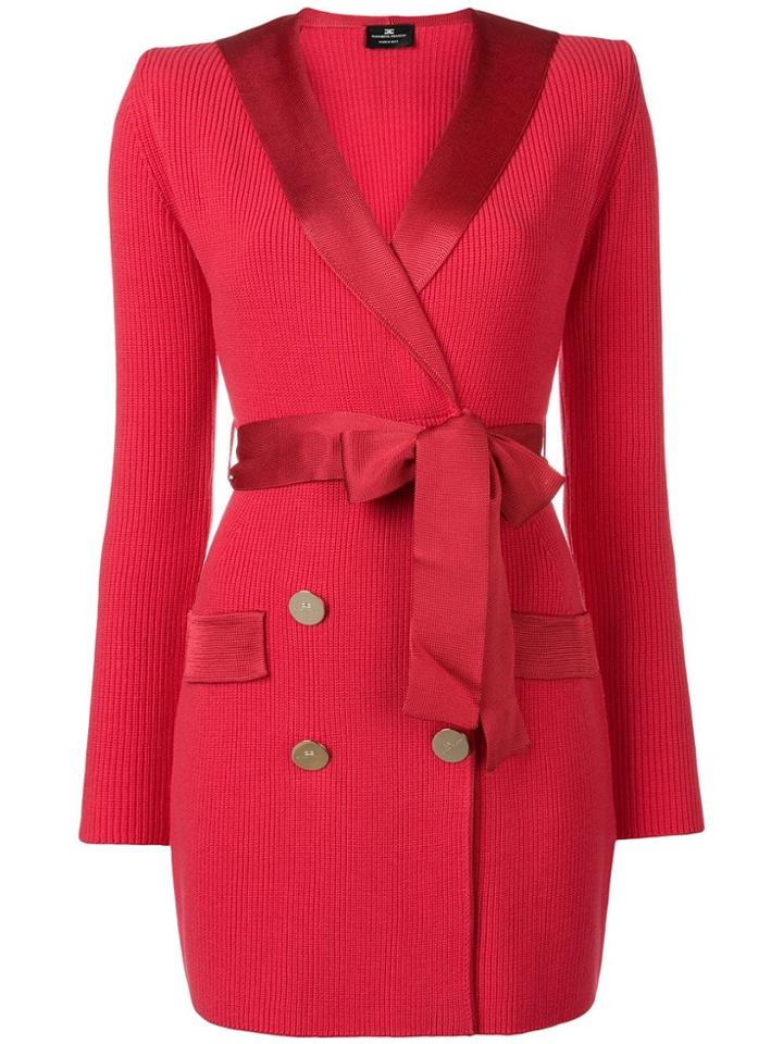 Elisabetta Franchi Blazer-style Knit Dress - Pink