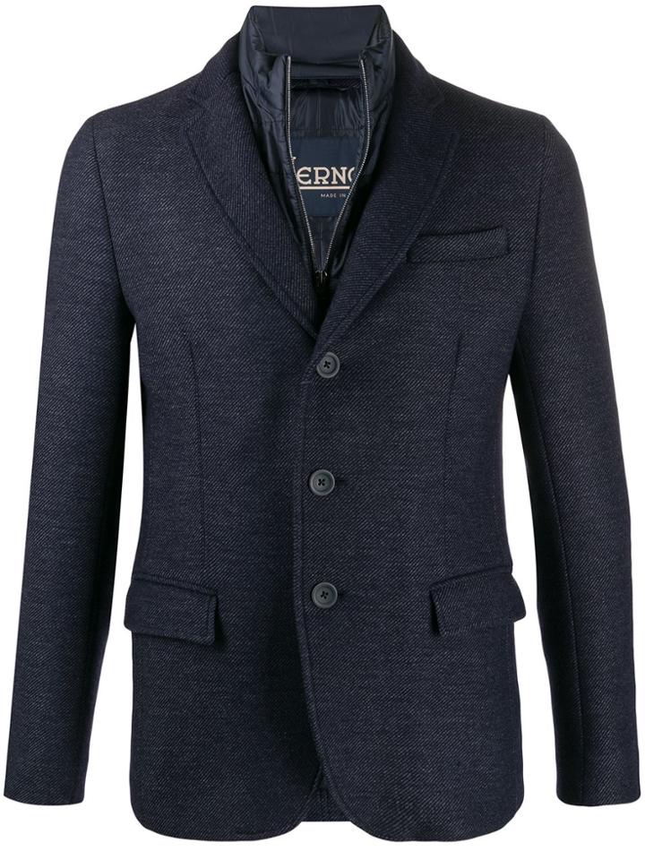 Herno Padded Single-breasted Blazer - Blue
