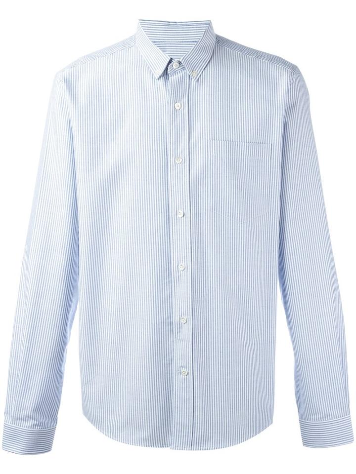 Ami Alexandre Mattiussi Button Down Shirt, Men's, Size: 38, Blue, Cotton
