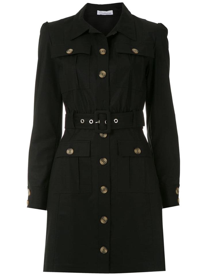 Nk Belted Shirt Dress - Black