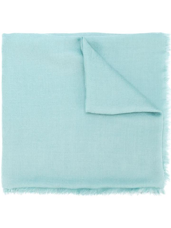 Gucci - Gg Jacquard Scarf - Women - Silk/wool - One Size, Blue, Silk/wool