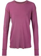 321 Longsleeved Ribbed T-shirt, Men's, Size: Medium, Pink/purple, Cotton