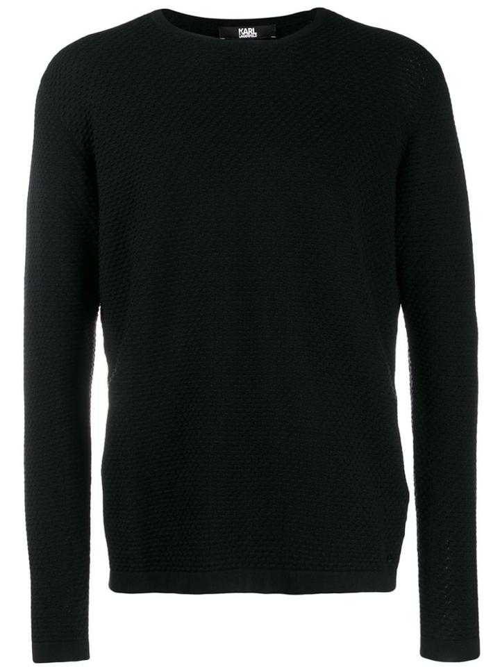 Karl Lagerfeld Textured Knit Jumper - Black