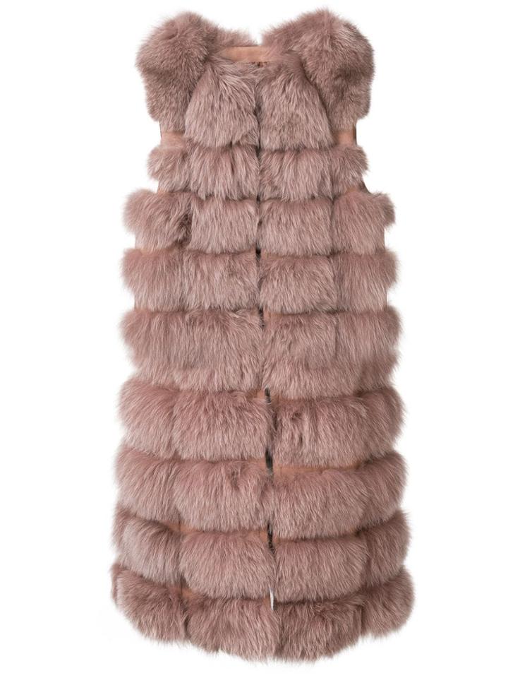 Liska Padded Gilet Coat - Pink
