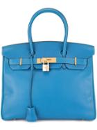 Hermès Vintage Birkin 30 Hand Bag Courchevel - Blue