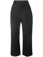 Rick Owens Drkshdw High Rise Cropped Trousers - Black