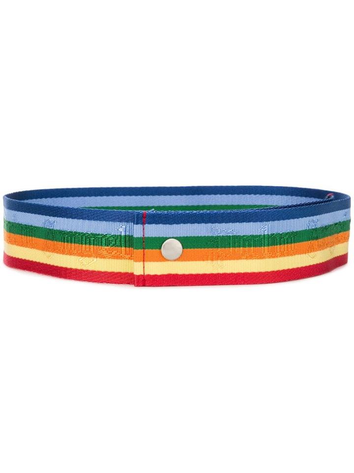Palm Angels Striped Belt - Yellow