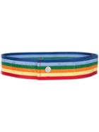 Palm Angels Striped Belt - Yellow
