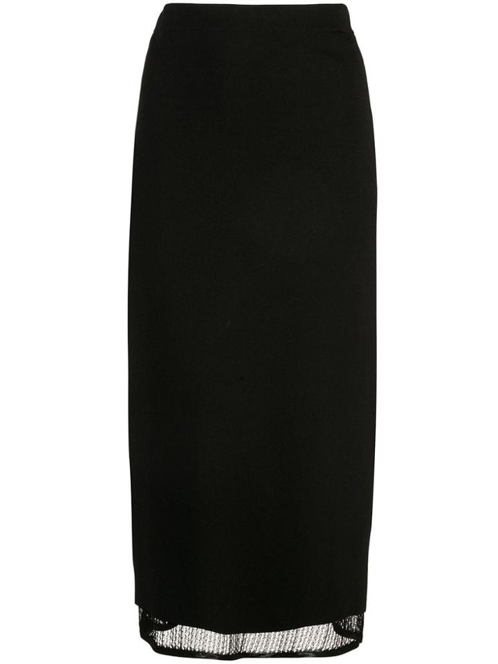 Proenza Schouler Matte Viscose Knit Skirt - Black