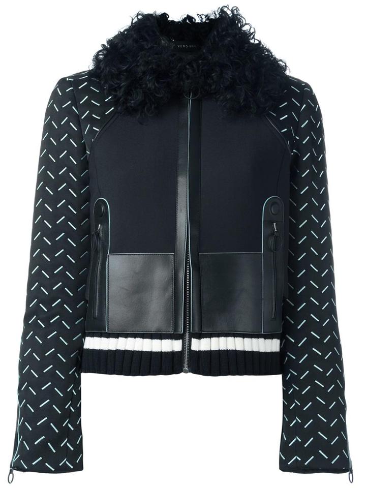 Versace Stitched Sleeve Jacket - Black