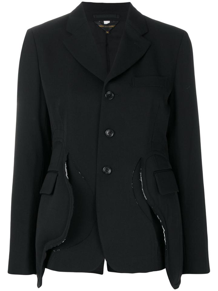 Comme Des Garçons Wave Detail Jacket - Black