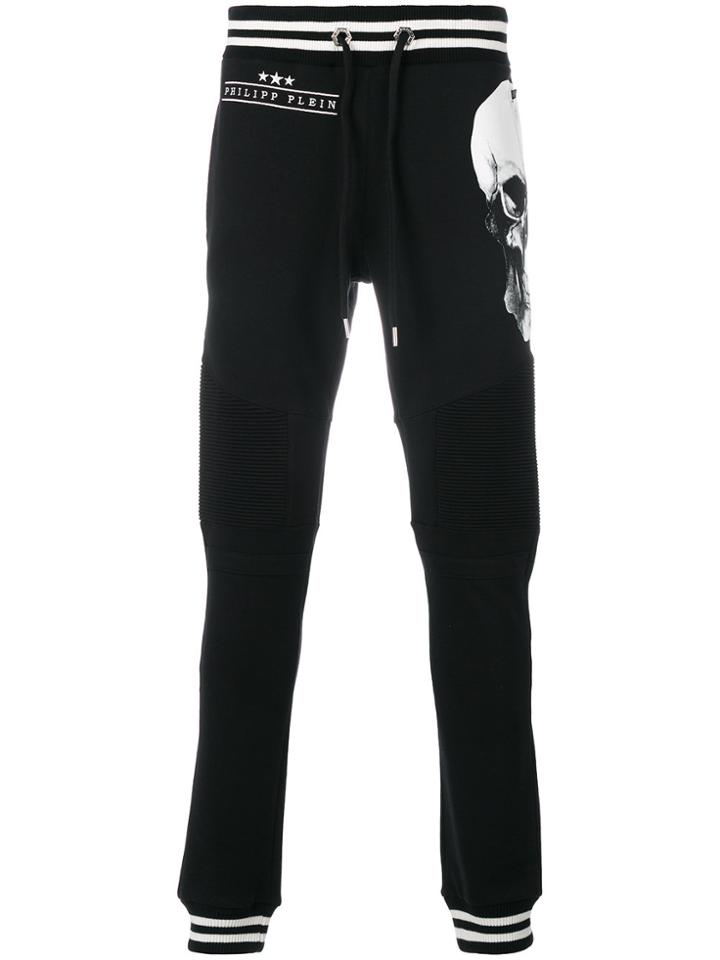 Philipp Plein Skull Print Track Pants - Black