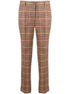 P.a.r.o.s.h. Checked Cropped Trousers - Brown