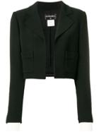 Chanel Pre-owned 2001 Cropped Boxy Jacket - Black