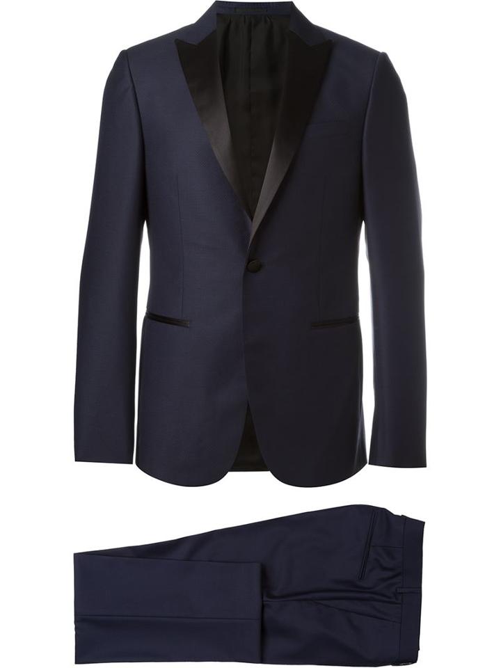 Z Zegna Contrast Lapel Two Piece Suit