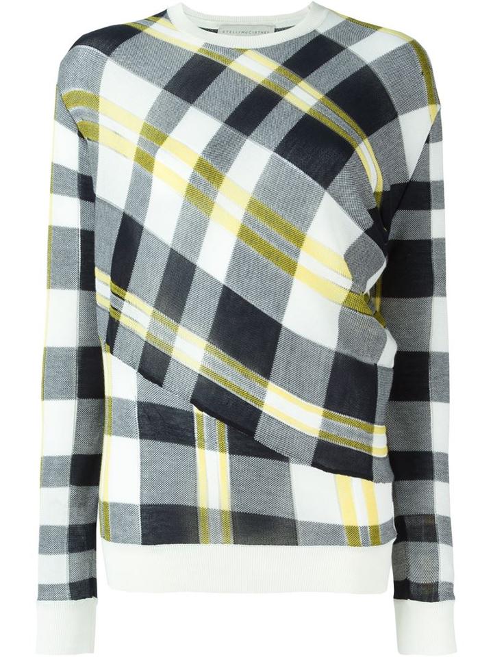 Stella Mccartney Check Jumper, Women's, Size: 38, White, Cotton