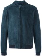 Herno Zipped Jacket, Men's, Size: 44, Blue, Leather/modal/cotton/elastodiene