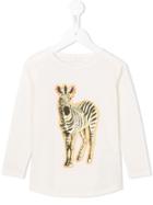 Stella Mccartney Kids 'barley' Zebra T-shirt, Toddler Girl's, Size: 5 Yrs, Nude/neutrals