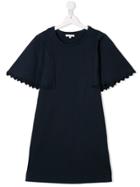 Chloé Kids Short-sleeve Mini Dress - Blue