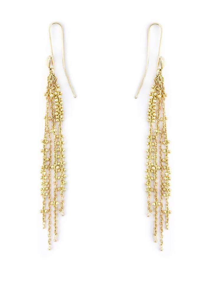 Natasha Collis Waterfall Pin Earrings, Women's, Metallic