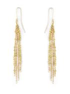 Natasha Collis Waterfall Pin Earrings, Women's, Metallic