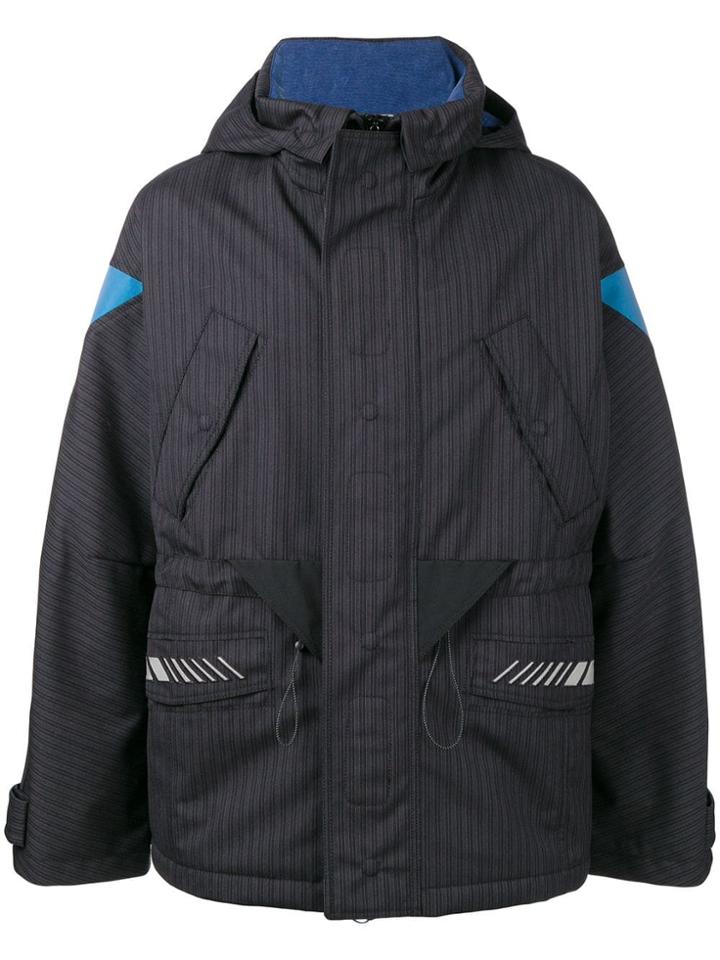 Lanvin Pinstripe Technical Coat - Black