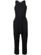 Apiece Apart Sleeveless Buttoned Jumpsuit - Black