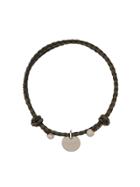 Bottega Veneta Adjustable Disc Bracelet - Black