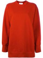 Ports 1961 Slit Sleeves Sweatshirt, Size: Xs, Yellow/orange, Cotton